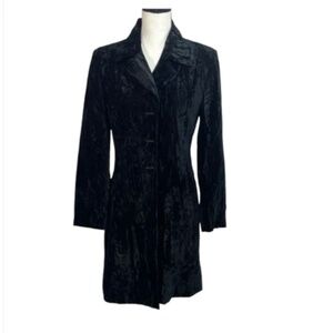 Crushed velvet Black brown Women's Coat long jacket